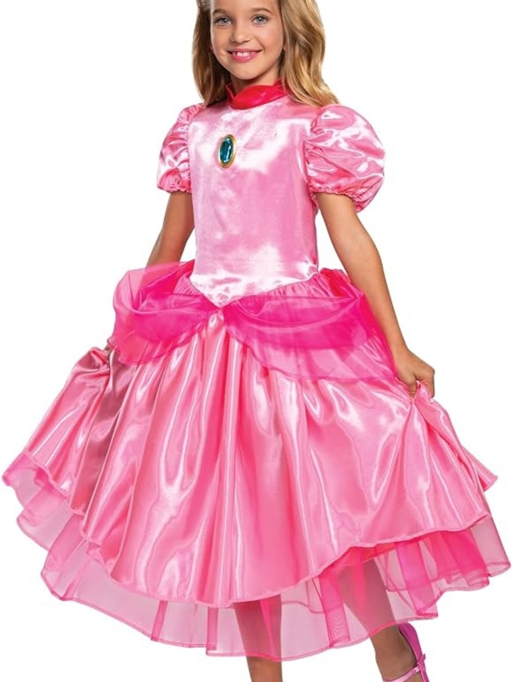 Pink Princess Satin Dress Kids Costume - Unbranded